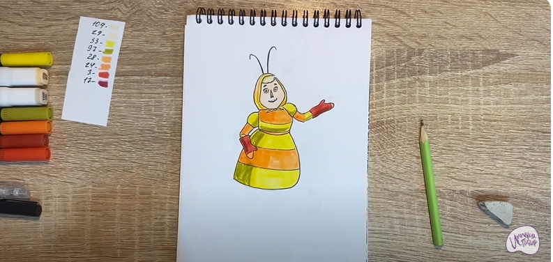Рисуем Баба Капа из "Лунтика"