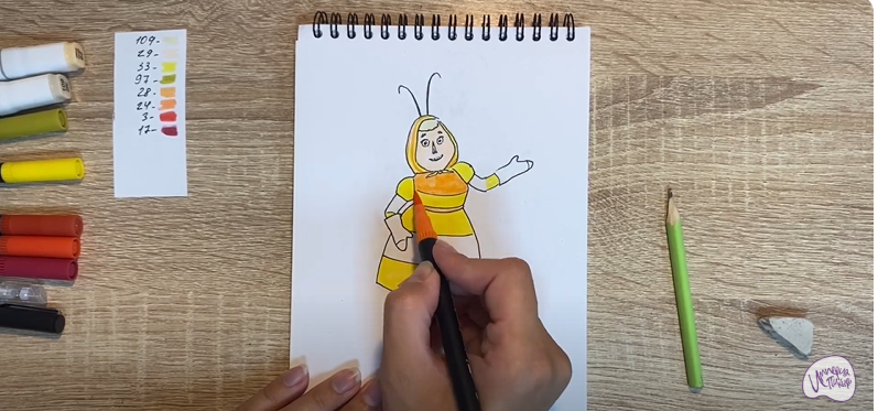 Рисуем Баба Капа из "Лунтика"