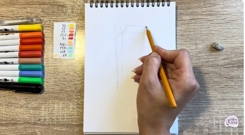 Рисуем Петя из мультфильма  "Домики"