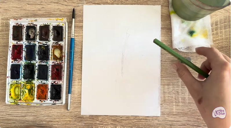 Рисуем Мать-и-мачеха