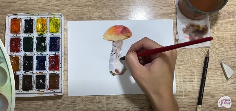 Рисуем Подосиновик