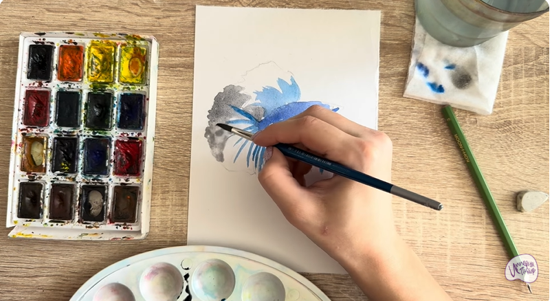 Рисуем Рыба петушок