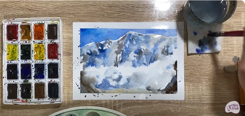 Рисуем Сход лавины