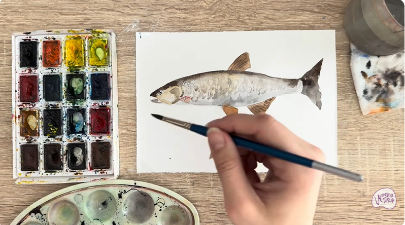 Рисуем Голавль