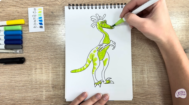 Рисуем Веган из «Доктор Динозавров»