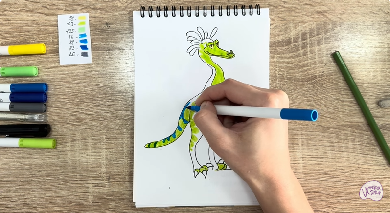 Рисуем Веган из «Доктор Динозавров»