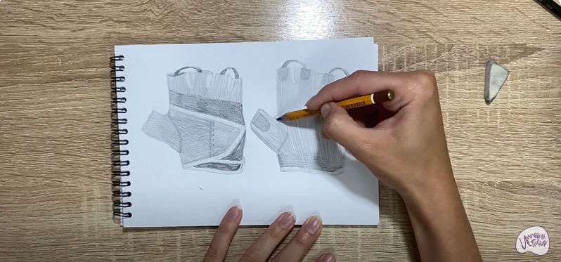 Рисуем Перчатки для фитнеса