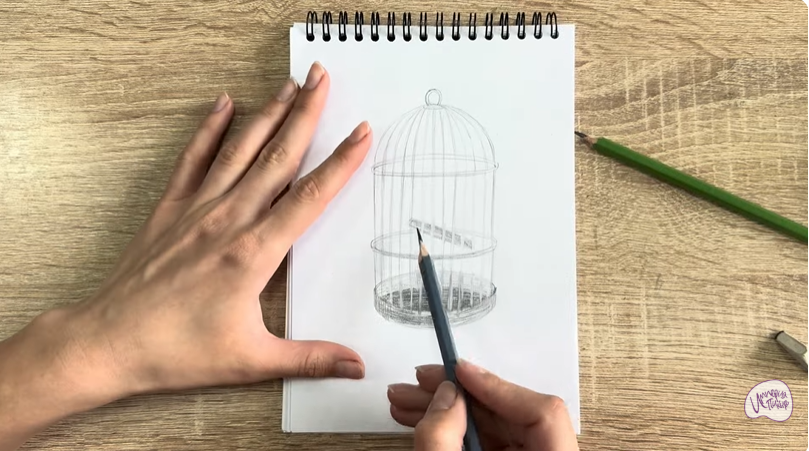 Рисуем Клетка для птиц