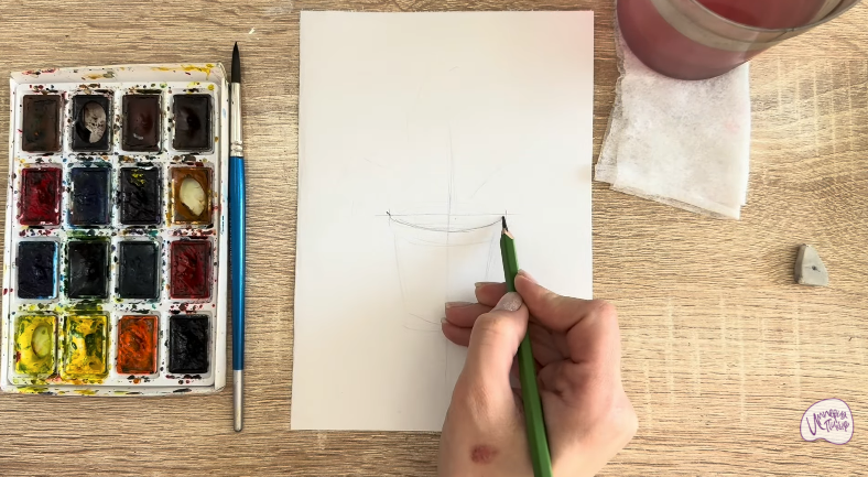 Рисуем Криптомерия японская