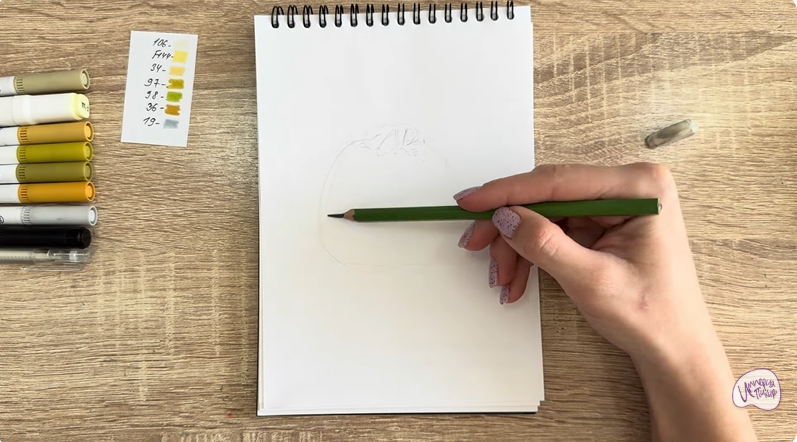 Рисуем Пишмание с фисташками