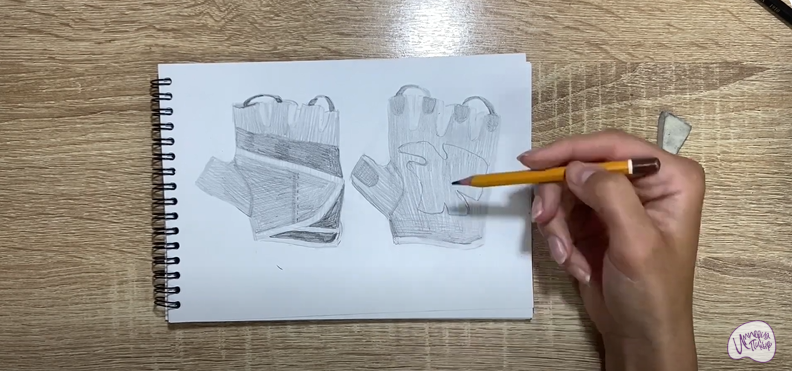 Рисуем Перчатки для фитнеса