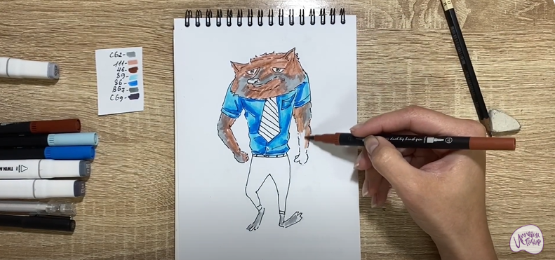 Рисуем Уэйн из "Монстры на каникулах"