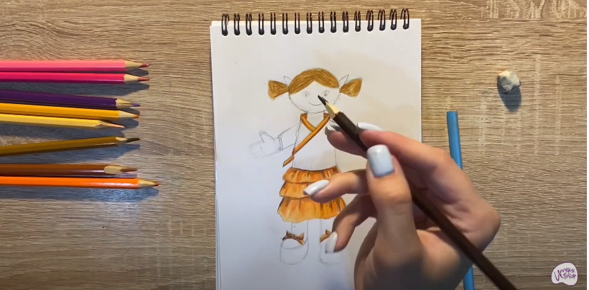 Рисуем Текстильная кукла