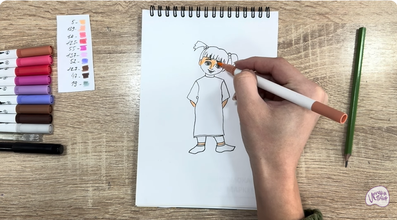 Рисуем Бу из «Корпорации монстров»