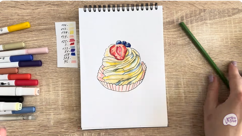 Рисуем Пирожное "Павлова"