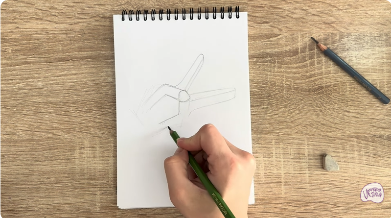 Рисуем Пластиковый зажим