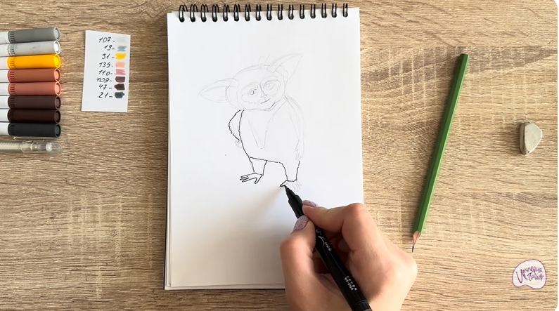 Рисуем Морис из "Мадагаскар"