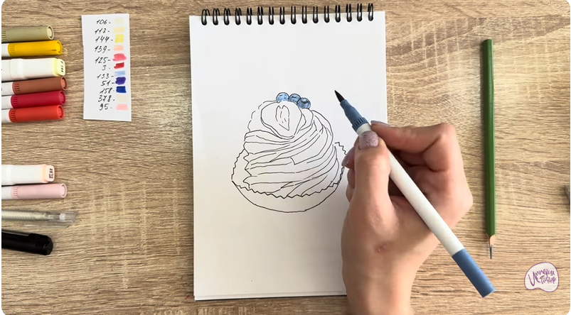 Рисуем Пирожное "Павлова"