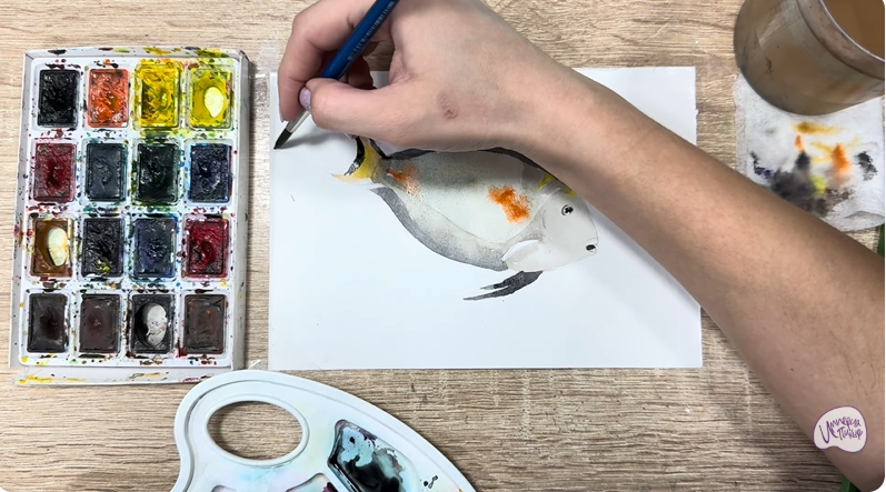 Рисуем Рыба-хирург