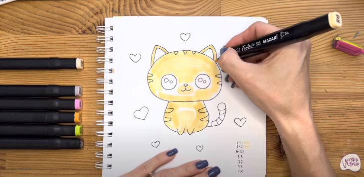 Рисуем Кавайный котик