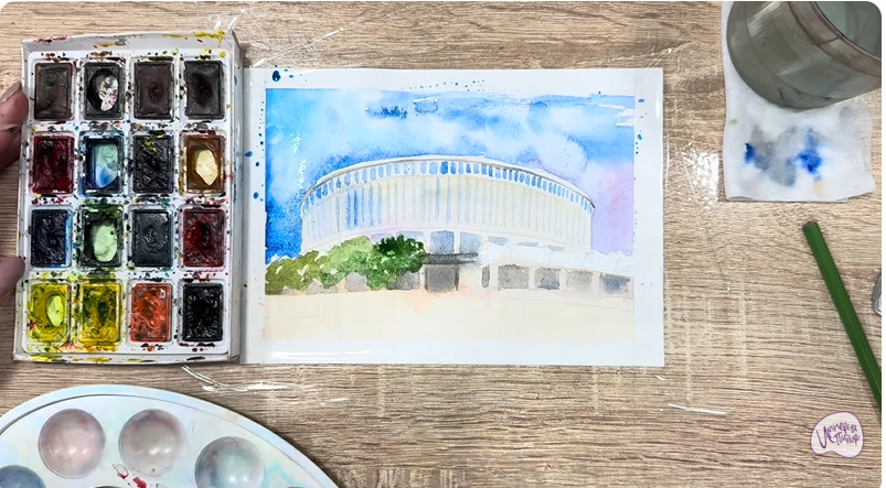 Рисуем Стадион Краснодар