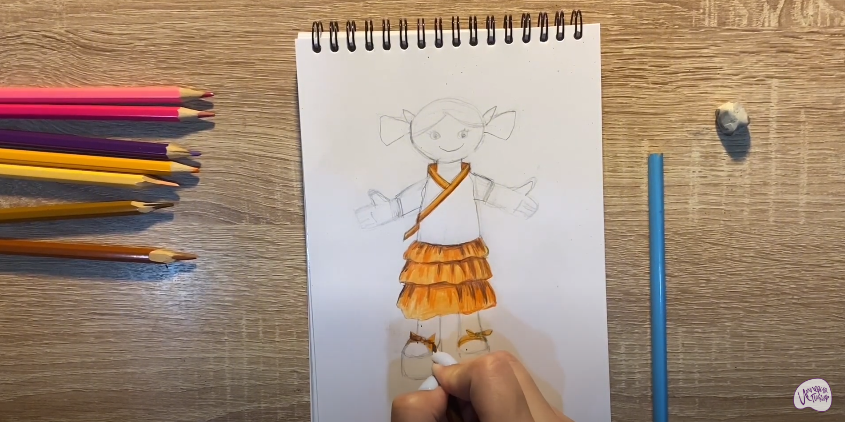Рисуем Текстильная кукла