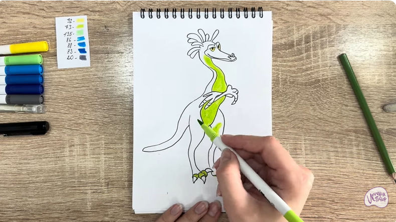 Рисуем Веган из «Доктор Динозавров»