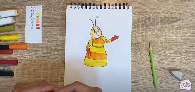 Рисуем Баба Капа из "Лунтика"