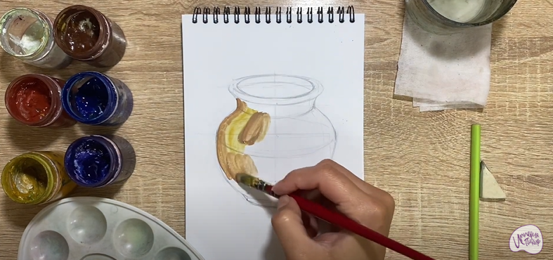 Рисуем Глиняный горшок