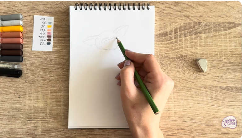 Рисуем Морис из "Мадагаскар"