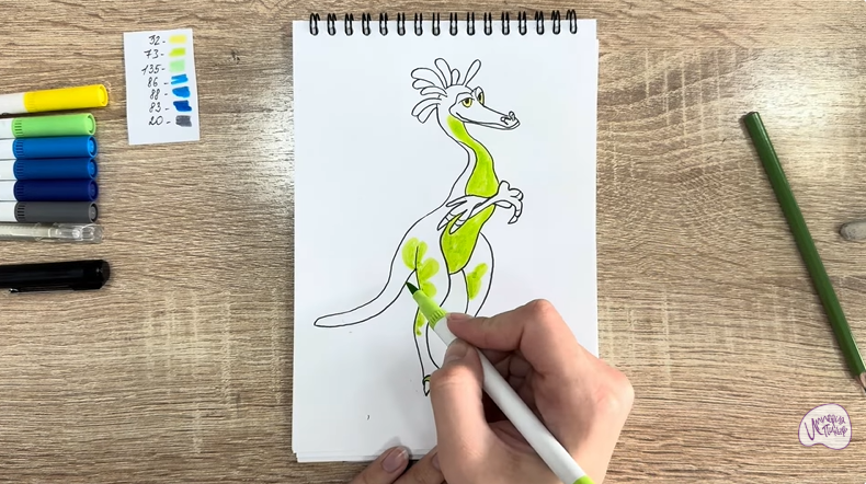 Рисуем Веган из «Доктор Динозавров»