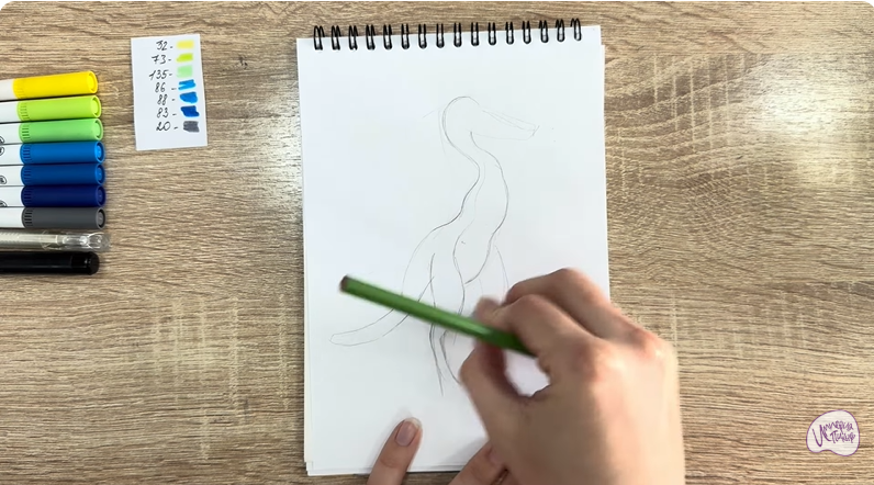 Рисуем Веган из «Доктор Динозавров»