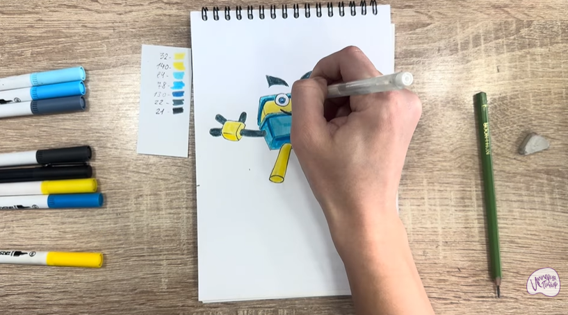 Рисуем Мозг из "Живой гараж"