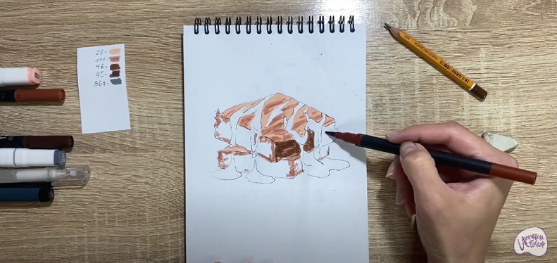 Рисуем Шоколадный брауни