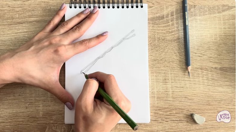 Рисуем Невидимка для волос