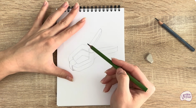 Рисуем Пластиковый зажим