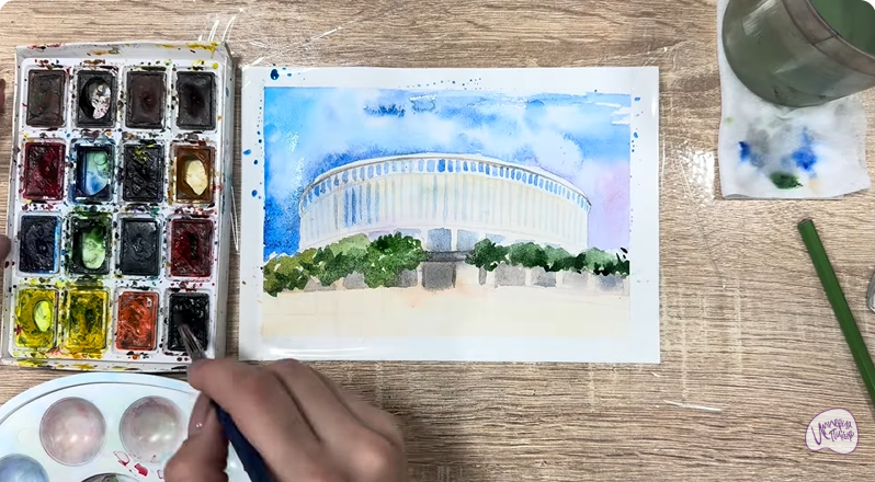 Рисуем Стадион Краснодар