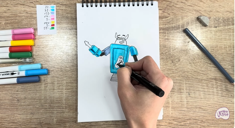 Рисуем Рем из "Живой гараж"