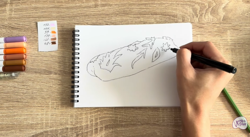 Рисуем Кулебяка Рисуем Кулебяка