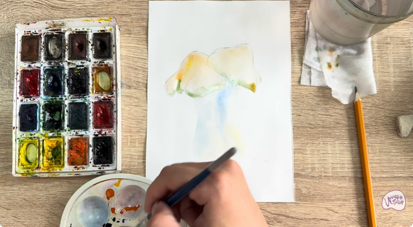 Рисуем Энтолома садовая