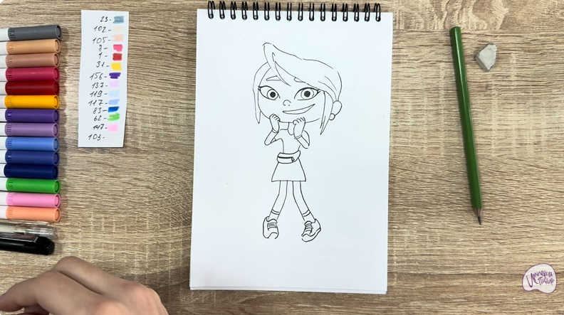 Рисуем Ксю из «Живой гараж»