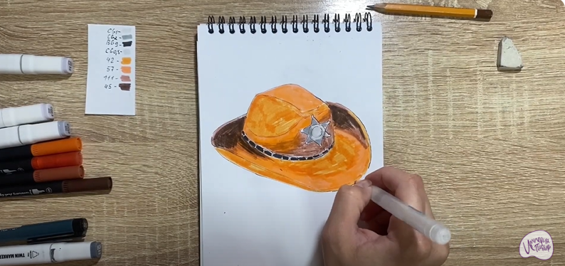 Рисуем Шляпа шерифа