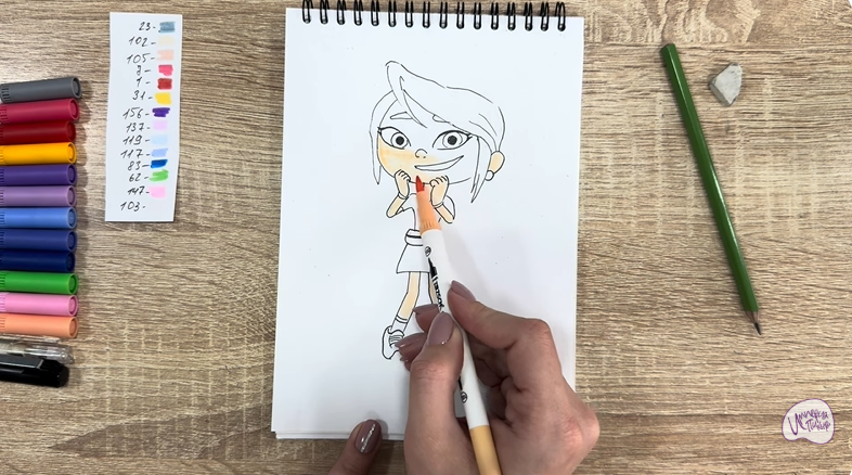 Рисуем Ксю из «Живой гараж»