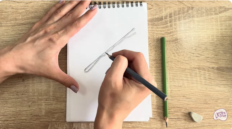 Рисуем Невидимка для волос