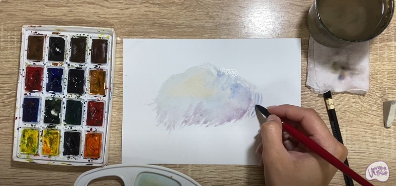 Рисуем Ежовик гребенчатый
