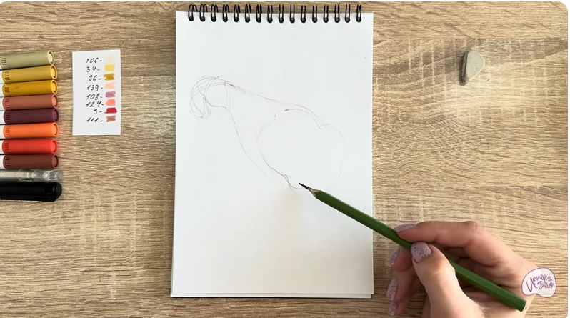 Рисуем Окорок