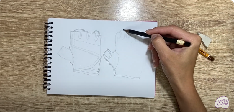 Рисуем Перчатки для фитнеса