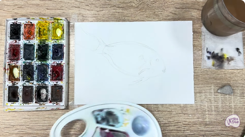 Рисуем Рыба-хирург