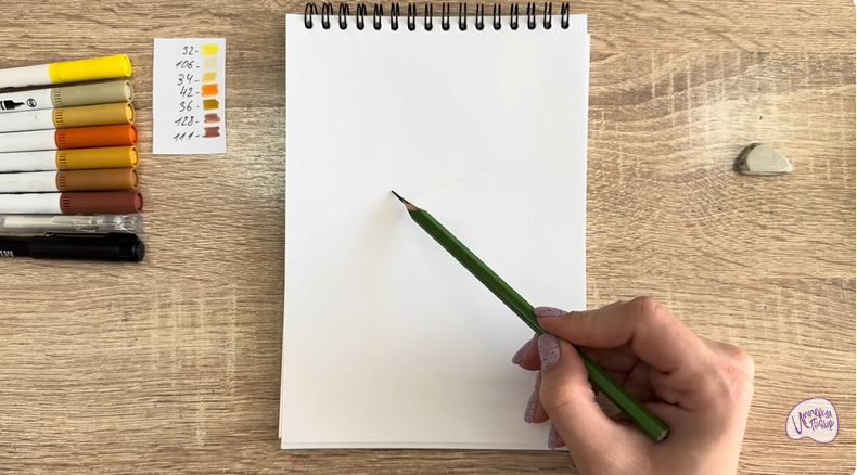 Рисуем Кусочек чизкейка