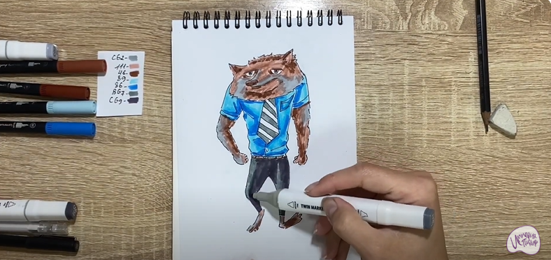 Рисуем Уэйн из "Монстры на каникулах"